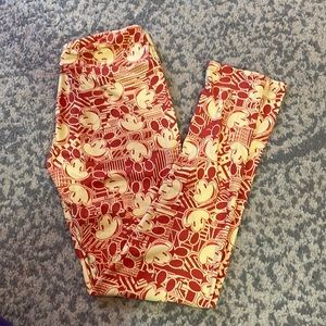 NEW LulaRoe leggings Size OS Mickey Mouse print.
